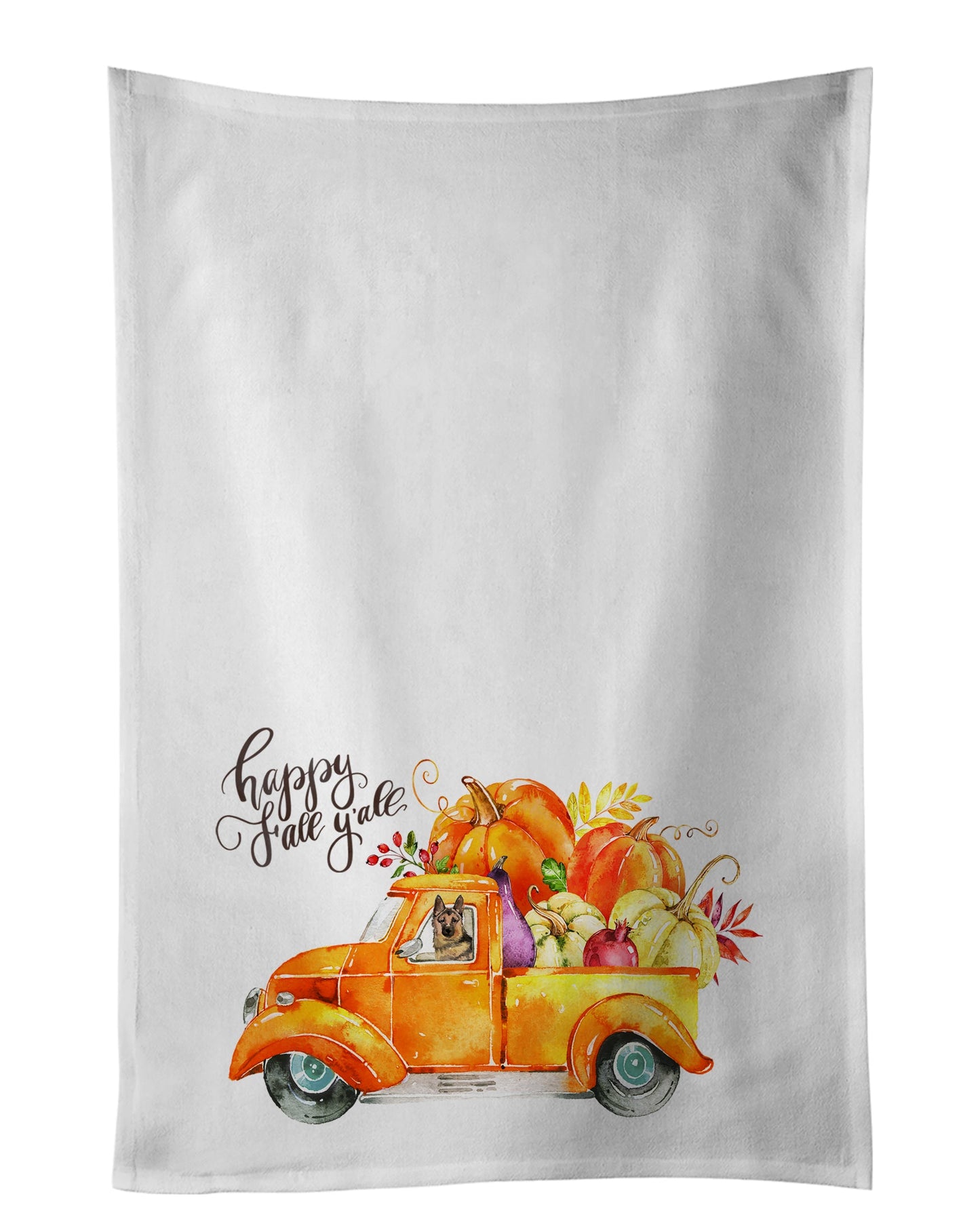 Fall Harvest German Shepherd Kitchen Towel Set of 2