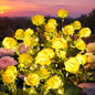 GIGALUMI Artificial Roses Solar Lights (4 Pack)