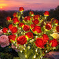 GIGALUMI Artificial Roses Solar Lights (4 Pack)