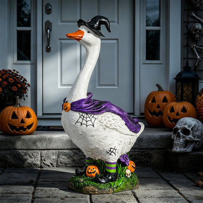 GIGALUMI 20" Halloween Witch Porch Goose for Outdoor Halloween Decorations