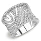 Rhodium Brass Ring with AAA Grade CZ