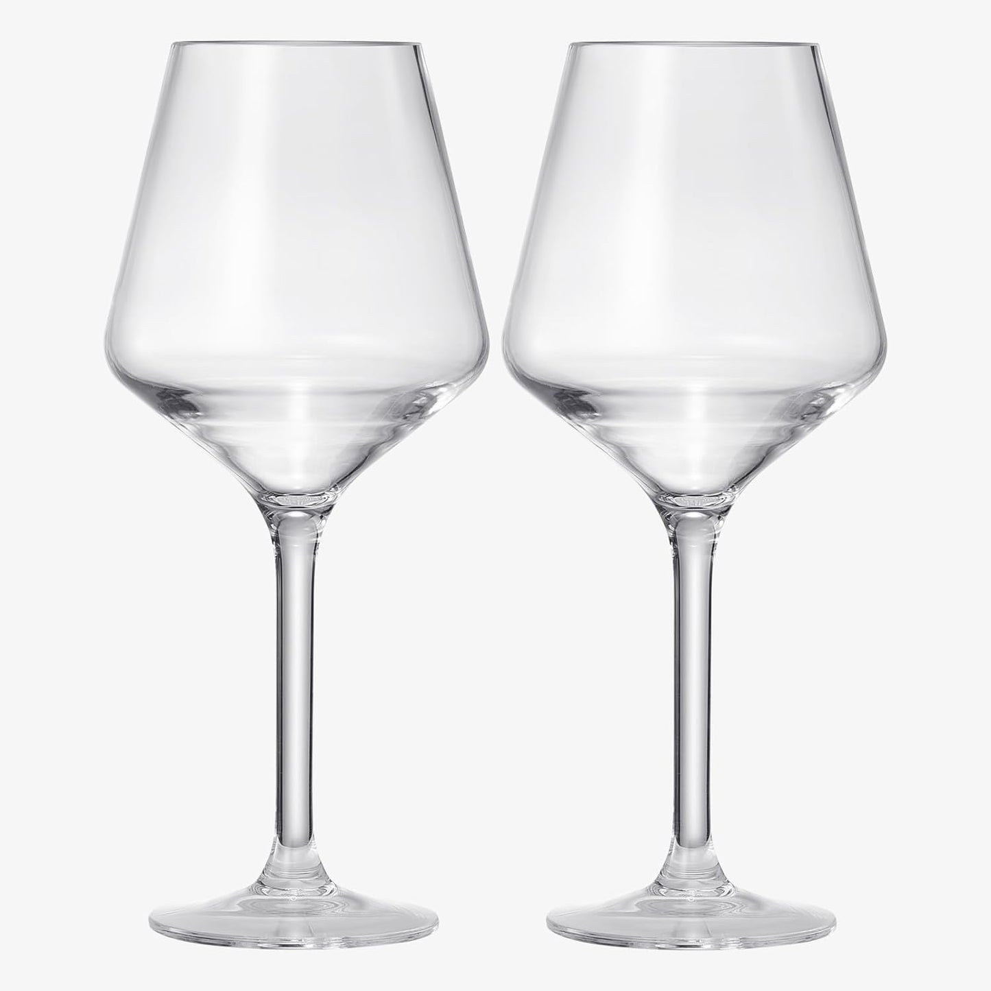 Unbreakable Stemmed Wine Glasses Tritan Acrylic Set Of 6 European Style Crystal Drinkware 18OZ
