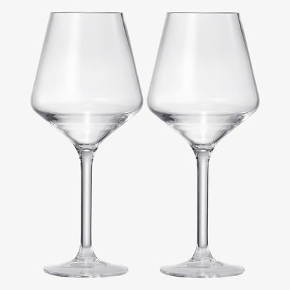 Unbreakable Stemmed Wine Glasses Tritan Acrylic Set Of 6 European Style Crystal Drinkware 18OZ