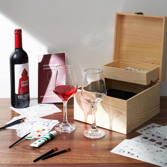 Wine Glass Painting Gift Set Do It Yourself Creative Glassware Paint Kit For Wine Nights Comes With