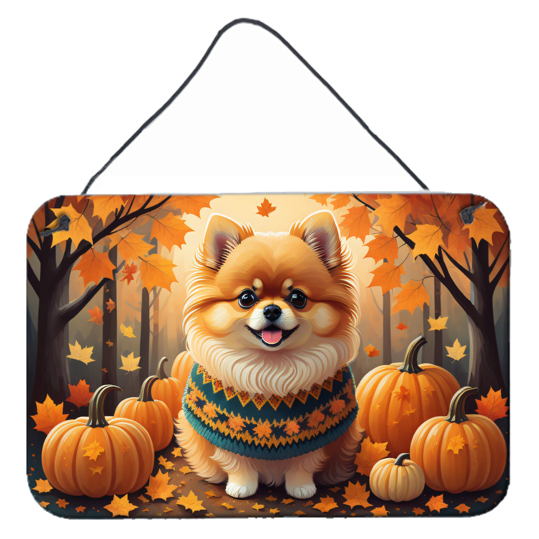 Pomeranian Fall Wall or Door Hanging Prints
