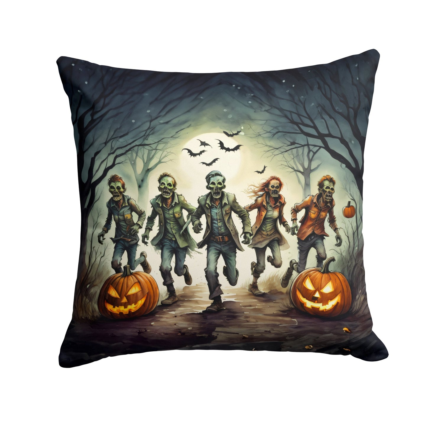 Zombies Spooky Halloween Throw Pillow