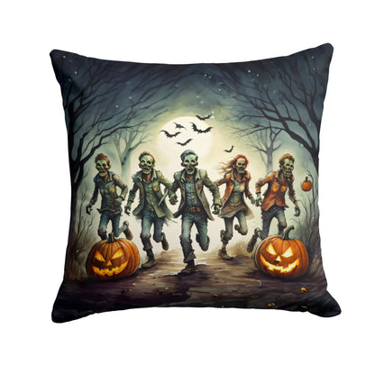 Zombies Spooky Halloween Throw Pillow