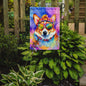 Corgi Hippie Dawg Garden Flag