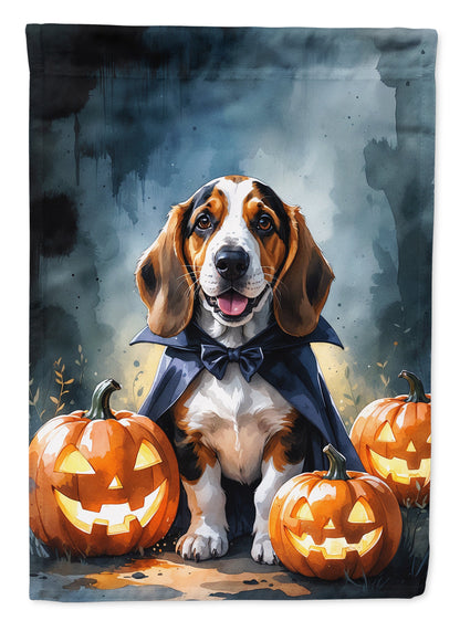 Basset Hound Puppy Halloween Garden Flag
