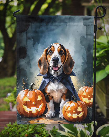 Basset Hound Puppy Halloween Garden Flag