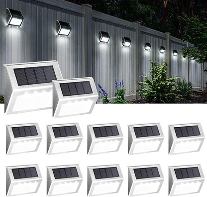 Stainless Steel Solar Step Lights Set