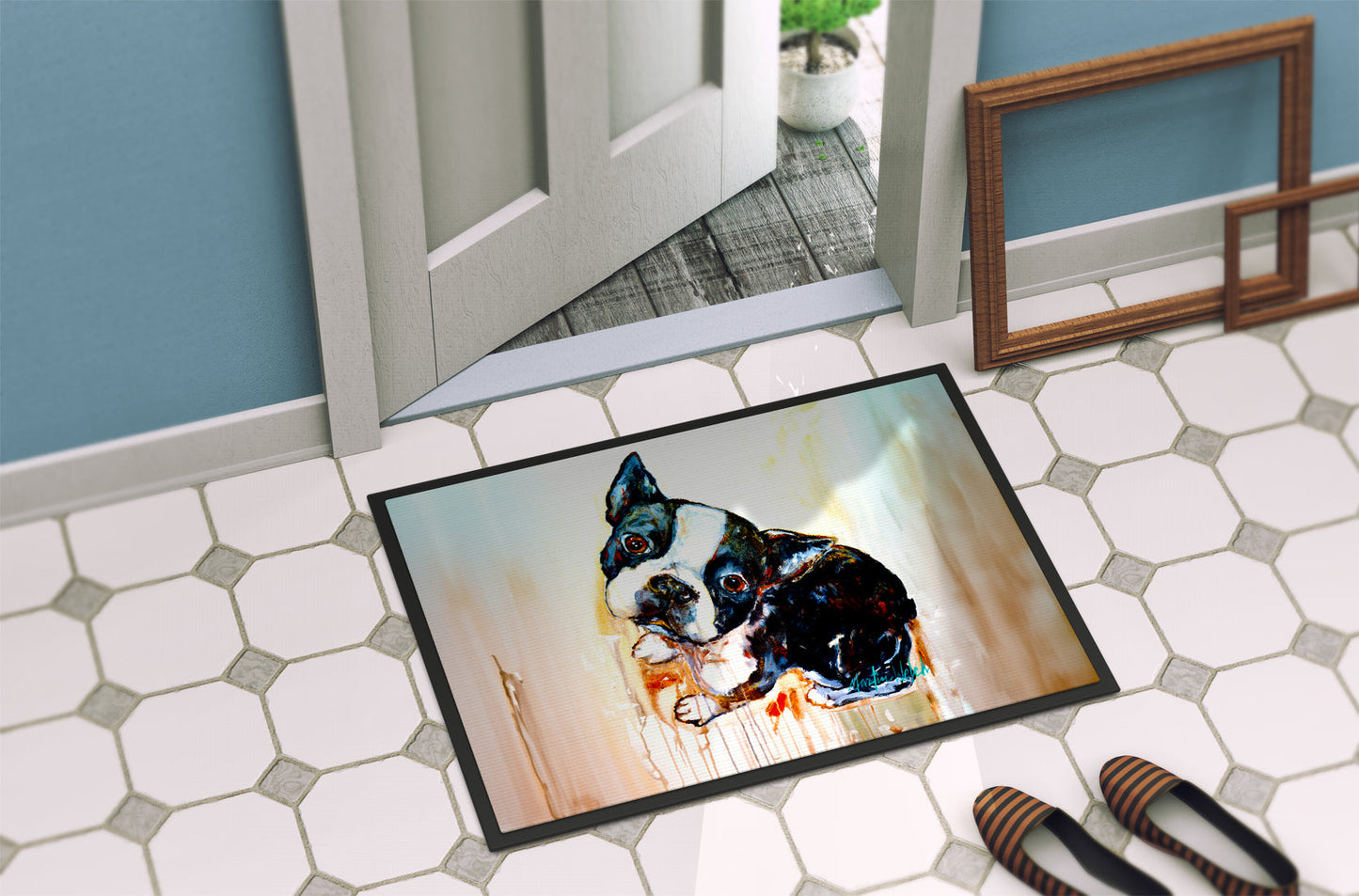 Boston Terrier The Look Doormat