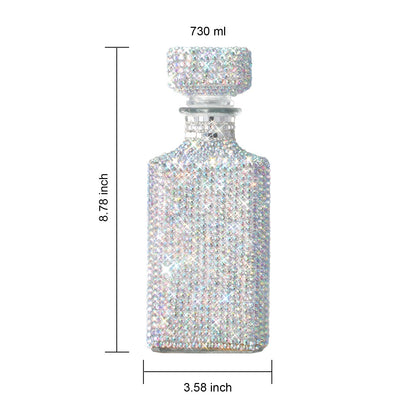 Unique Diamond Rhinestone Decanter 730 Ml Luxurious Whiskey Tequila Wine Decanter Dazzling All Over