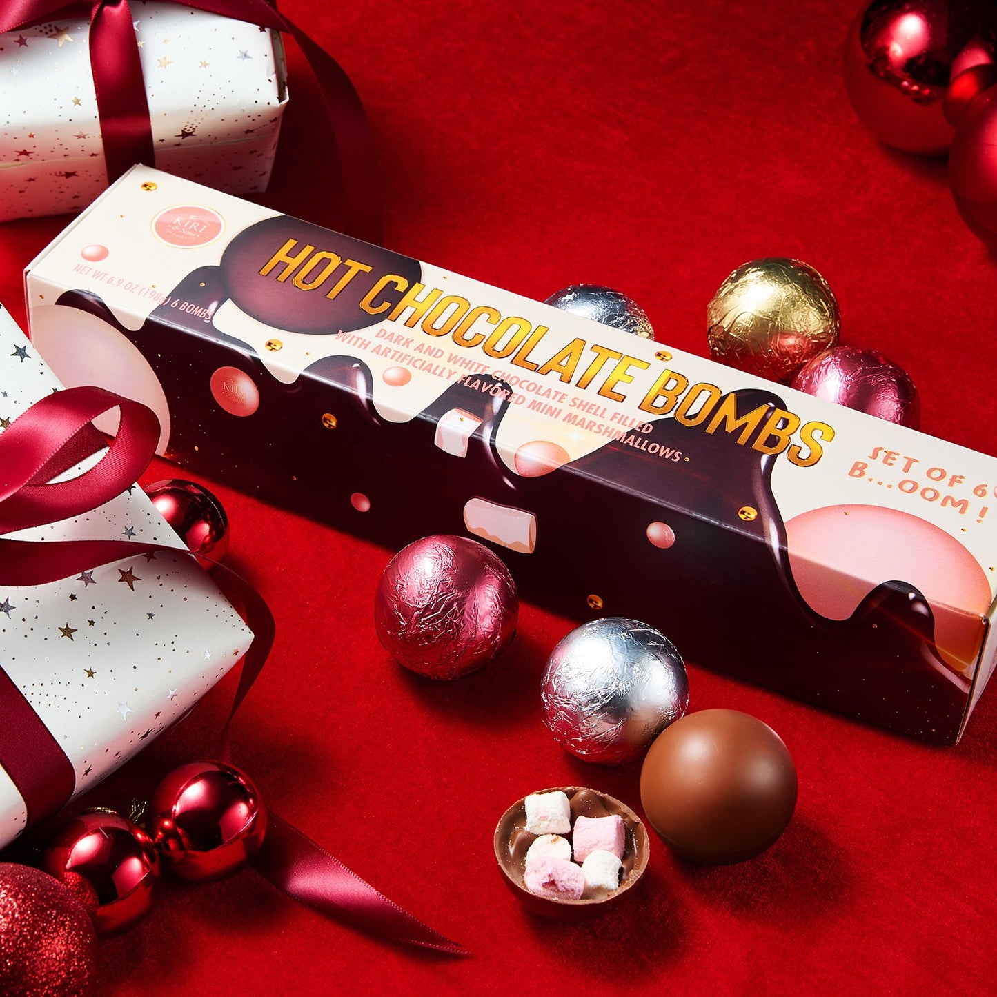Hot Chocolate Bombs Set Of 6 3 Flavors Of White Fudge Brownie Strawberry Chocolates Delicious Cocoa